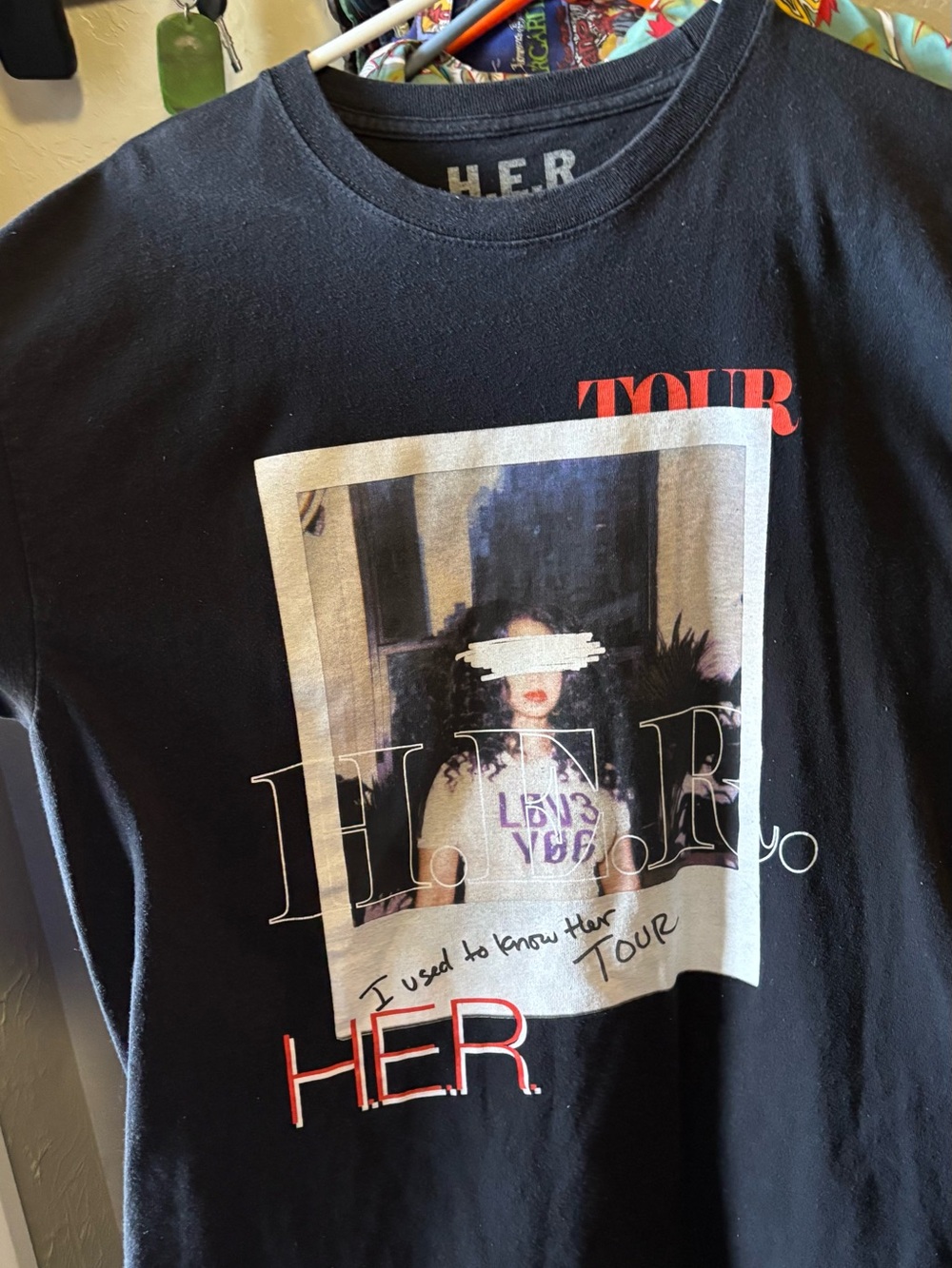 H.E.R. I Used To Know Her Tour Graphic T Shirt Size Large Black Concert Merch